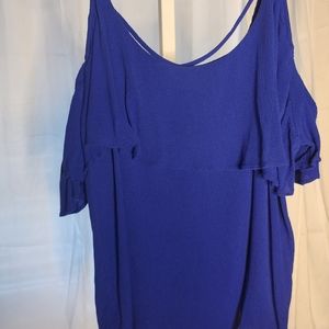 Apt.9 Strappy Blue Cold Shoulder Tank Size XXL